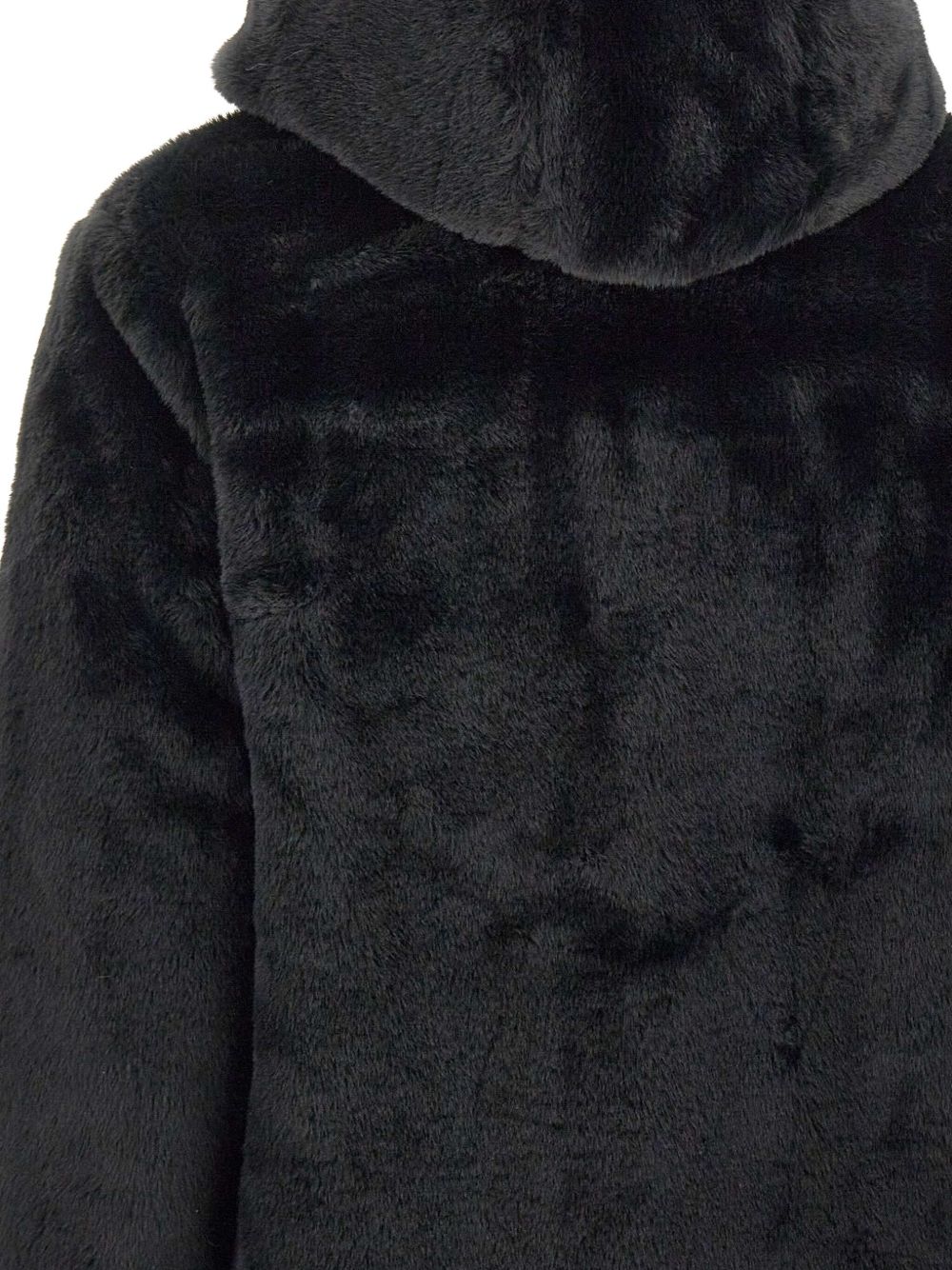 Cappotto in eco pelliccia con cappuccio D40070WFURY21 10000 SAVE THE DUCK 
