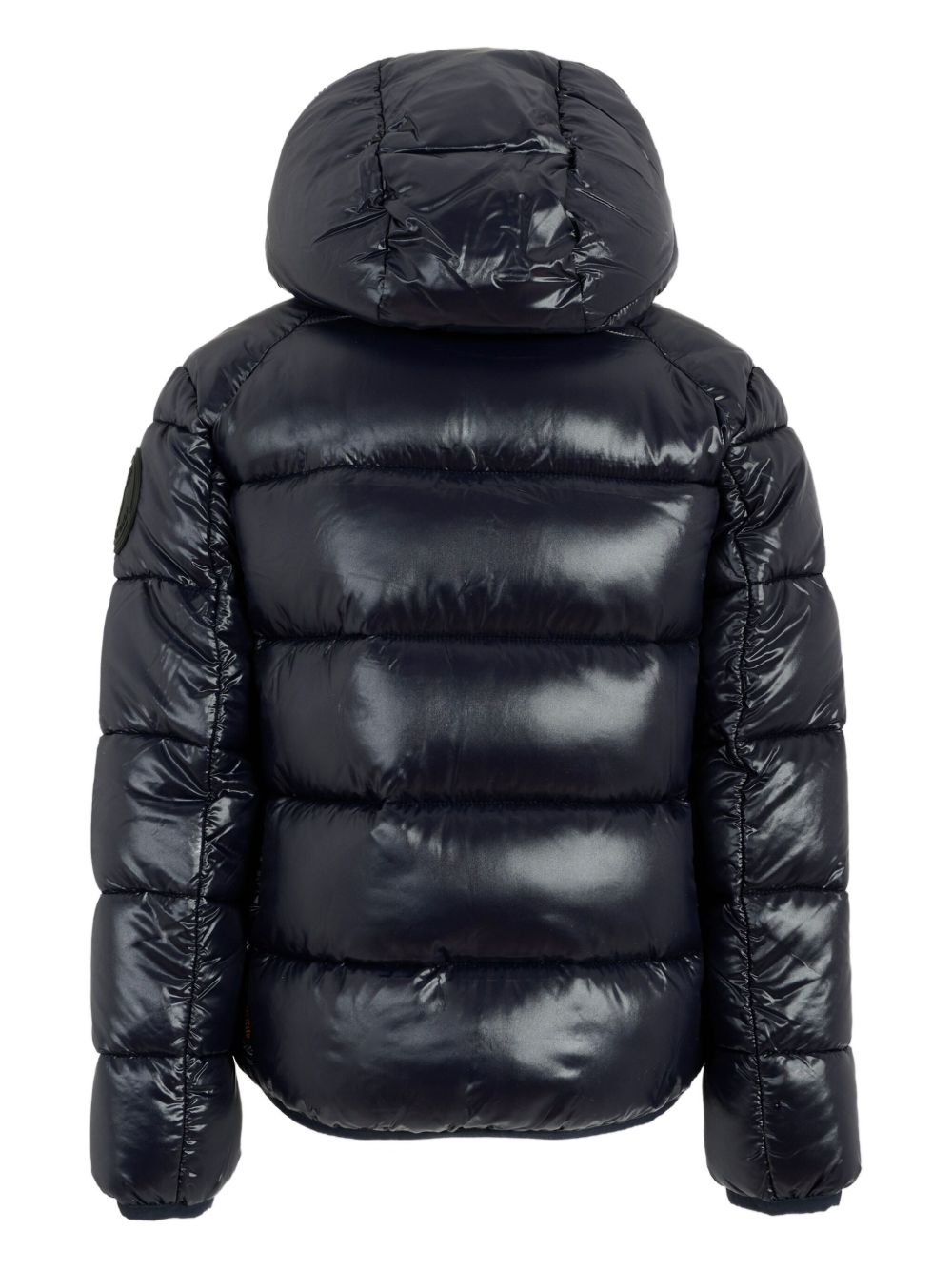 Giacca nera  design trapuntato con zip cappuccio J31280BLOVE21 90010 SAVE THE DUCK KIDS 