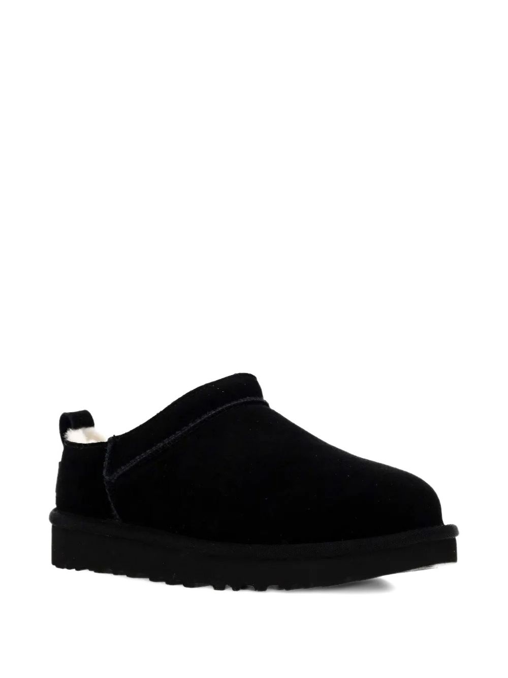 Scarpe neri in camoscio con shearling e punta tonda 1173891 BLK UGG 