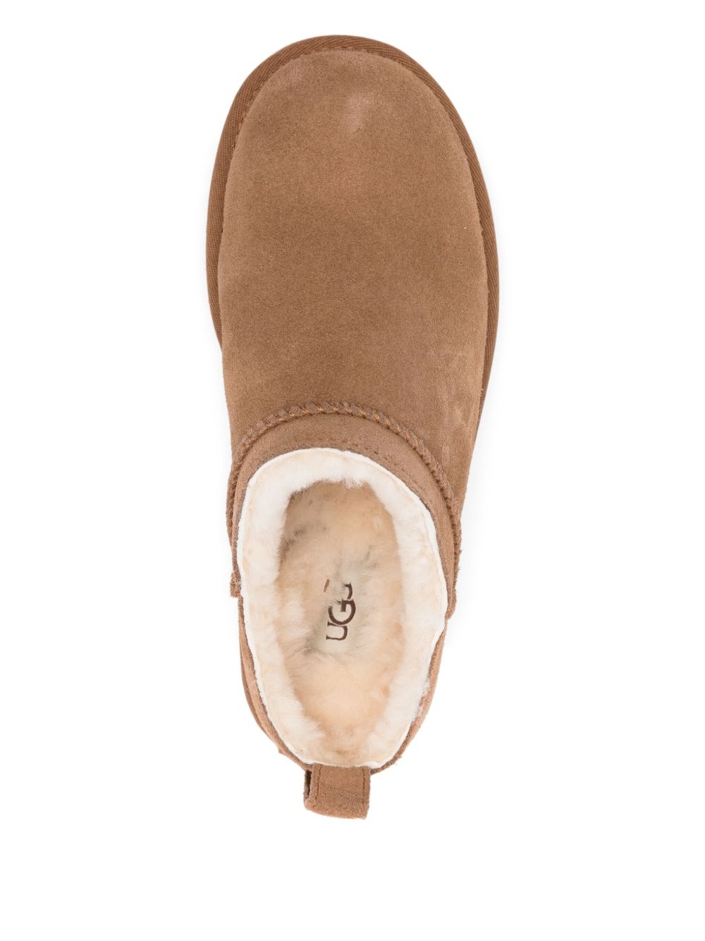 Stivaletti castagna in camoscio micro con patch logo 1173891 CHE UGG 