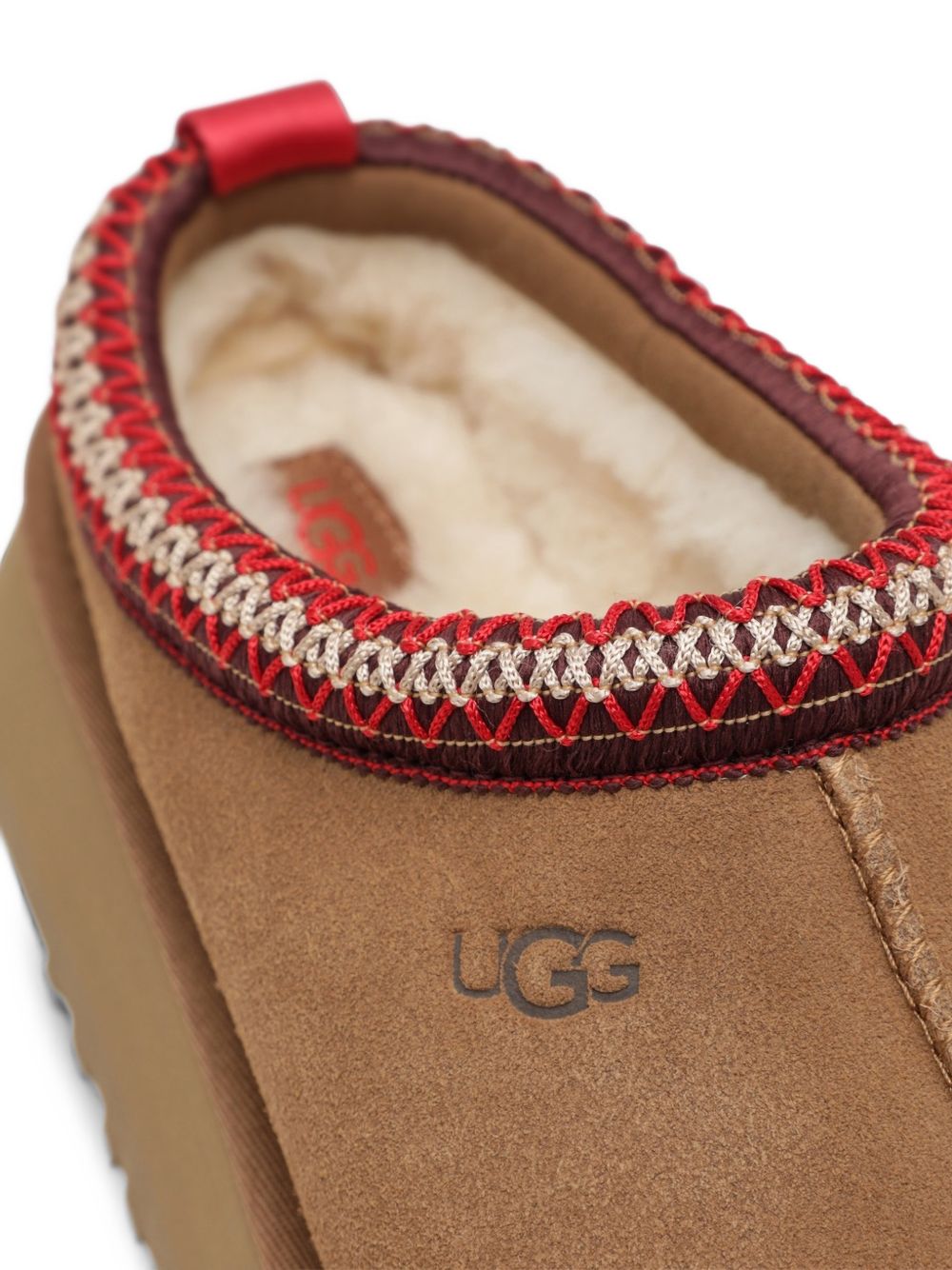Slippers chestnut in camoscio con cuciture a contrasto 1174471 CHE UGG 
