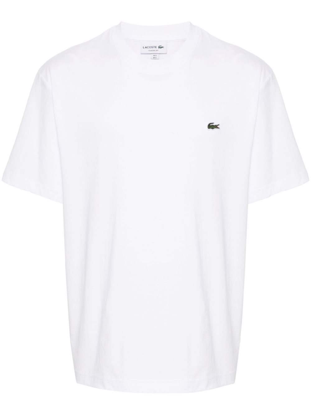 T-shirt bianca mini logo ricamo TH7318 001 LACOSTE 