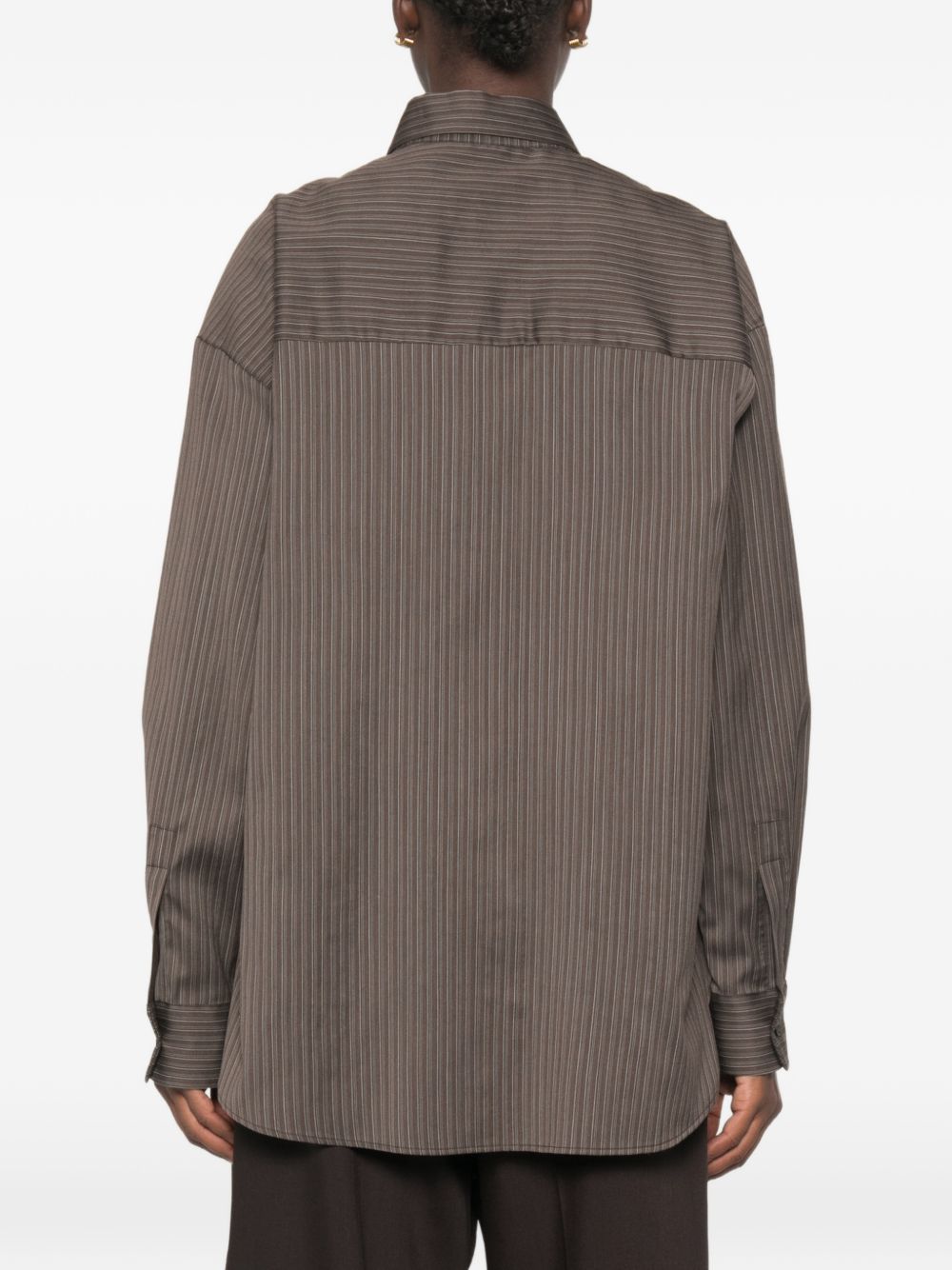 Camicia in Lana Vergine Caffe' 166240A6235 CAFFE ALYSI 