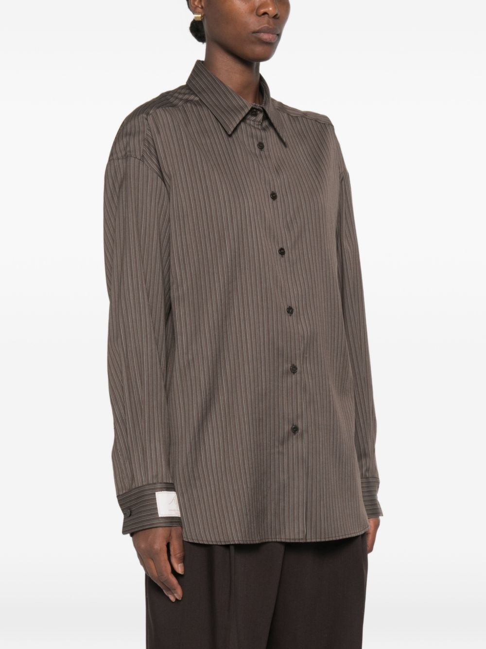 Camicia in Lana Vergine Caffe' 166240A6235 CAFFE ALYSI 