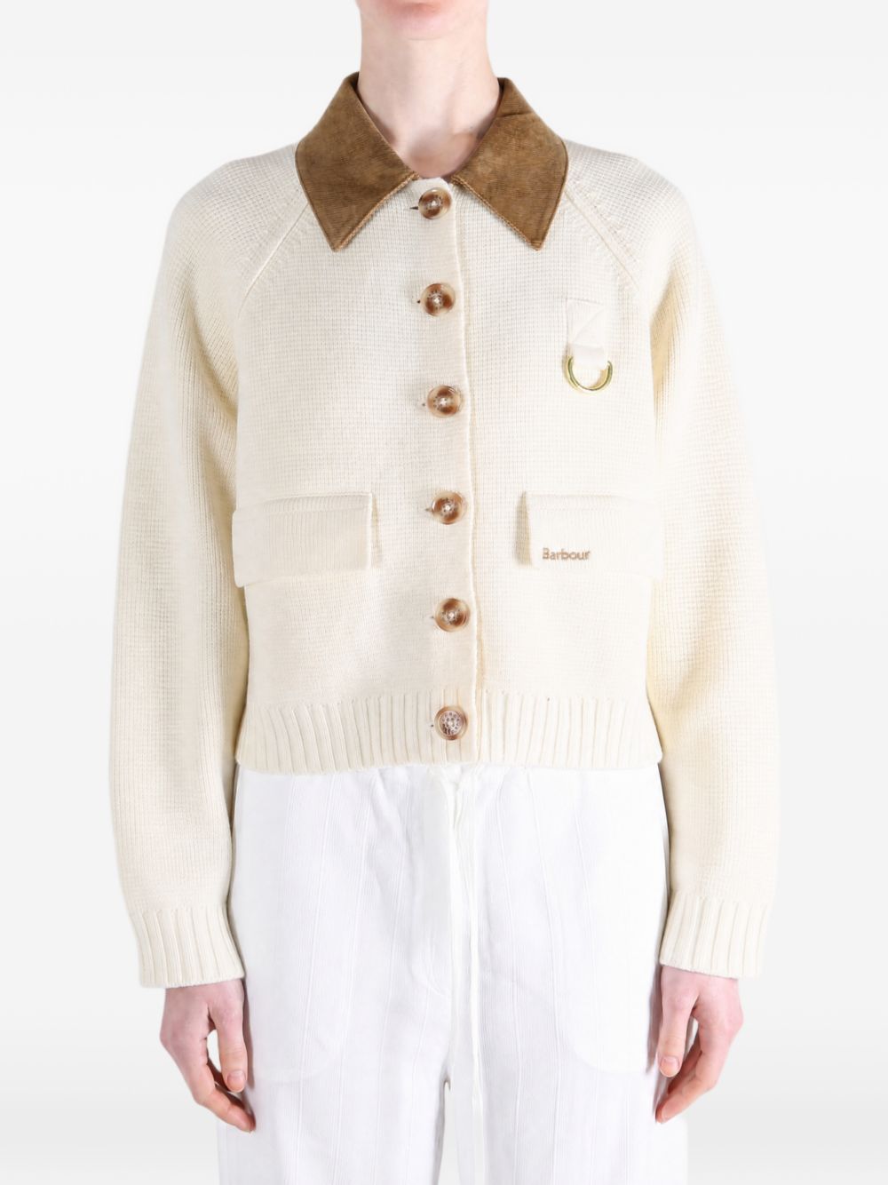 Cardigan in Lana Ecru LKN1794 CR31 BARBOUR 