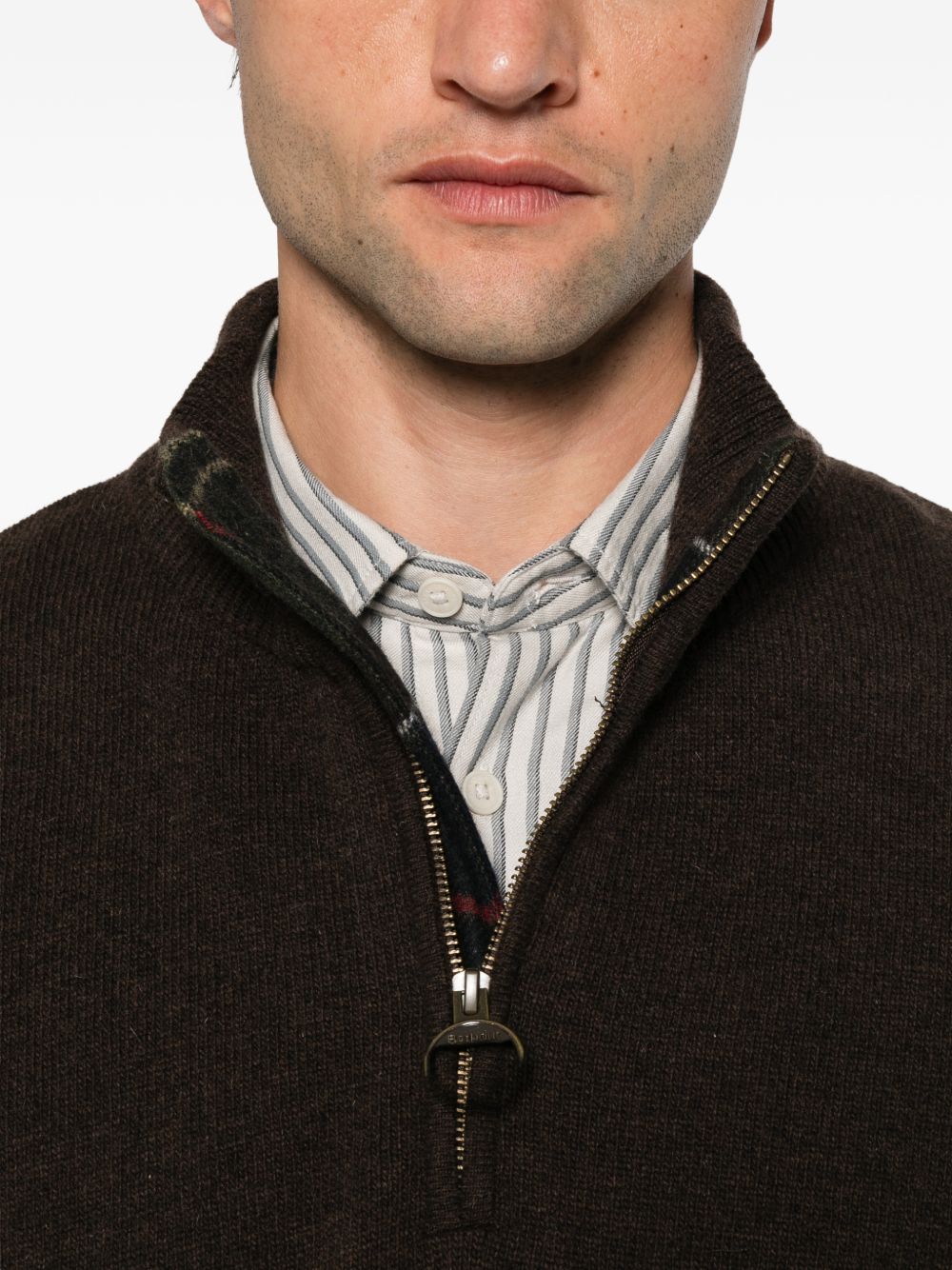 Felpa in Lana Dark Oak MKN0837 BR17 BARBOUR 