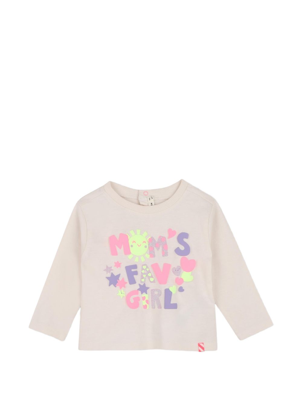 T-shirt in jersey, maniche lunghe, costina on scollo, illustrazione fantasia sul davanti, chiusura con bottoni automatici sul retro. U22243 121 BILLIE BLUSH KIDS 