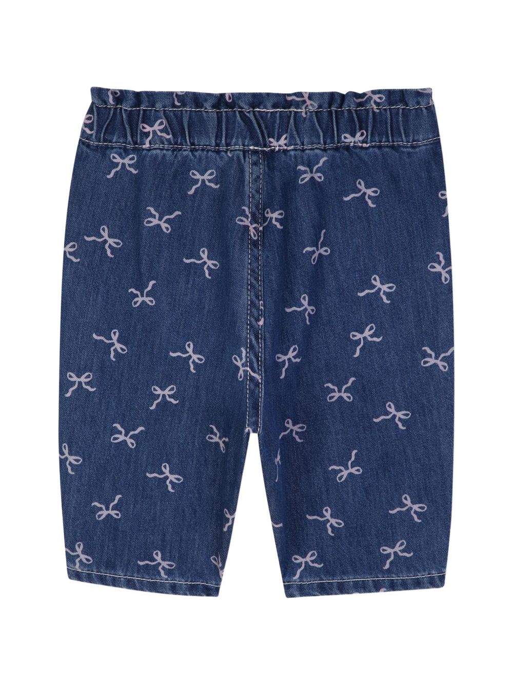 Pantaloni in denim, vita elastica, stampa a nodi all-over. U22249 Z10 BILLIE BLUSH KIDS 