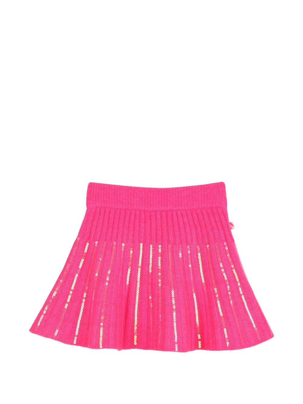Gonna in maglia, righe di paillettes ricamate between ribs, fascia in costina. U22367 47A BILLIE BLUSH KIDS 