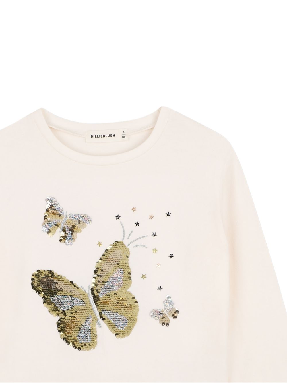 Ceremony t-shirt in jersey, maniche lunghe, illustrazione sul davanti con reversible paillettes. Vestibilità comfort. U22369 121 BILLIE BLUSH KIDS 