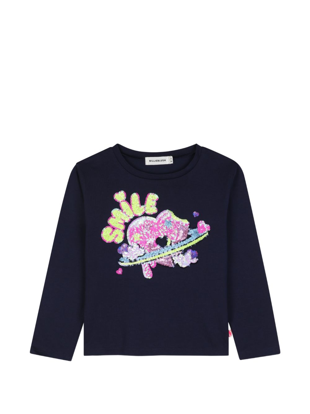 T-shirt in jersey, maniche lunghe, paillettes illustrazione sul davanti. Vestibilità comfort. U22372 85T BILLIE BLUSH KIDS 