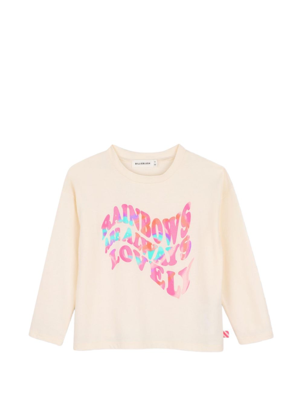 T-shirt in jersey, maniche lunghe, illustrazione in silicone sul davanti. Vestibilità morbida. U22373 121 BILLIE BLUSH KIDS 
