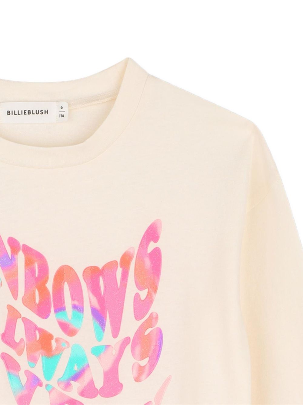 T-shirt in jersey, maniche lunghe, illustrazione in silicone sul davanti. Vestibilità morbida. U22373 121 BILLIE BLUSH KIDS 