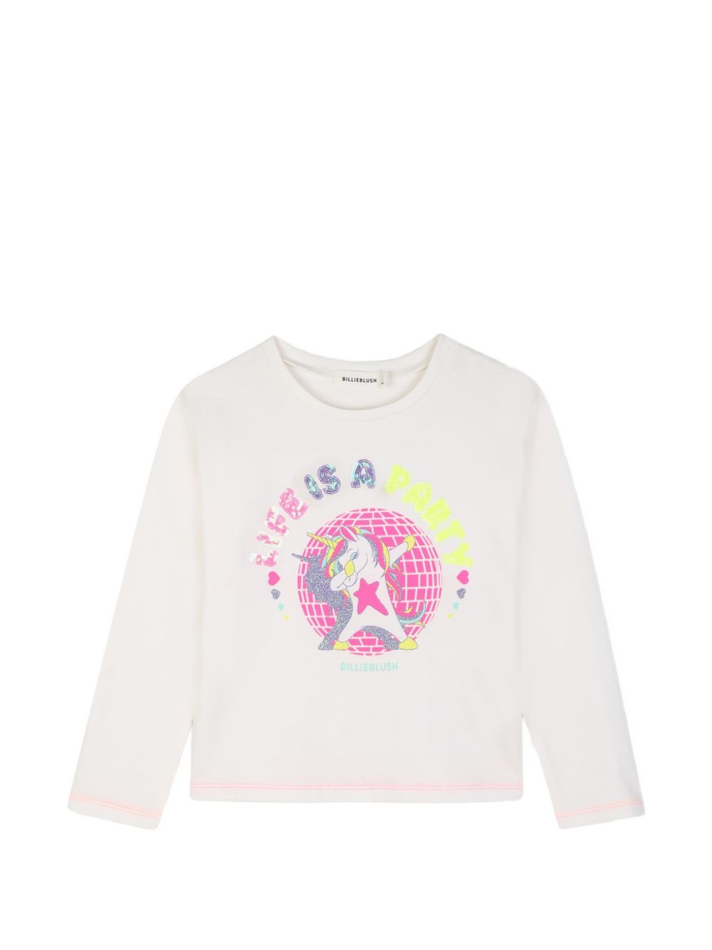 T-shirt in jersey, maniche lunghe, illustrazione con paillettes e glitter sul davanti. Vestibilità comfort. U22382 121 BILLIE BLUSH KIDS 