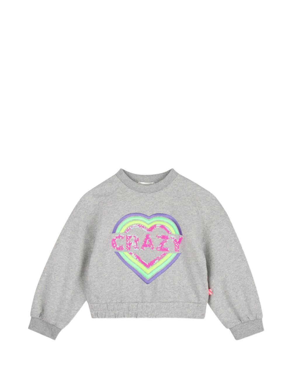 Lucido felpa in cotone garzato, costina su scollo, polsini e fondo, ricamato illustrazione con paillettes sul davanti. U22400 111 BILLIE BLUSH KIDS 