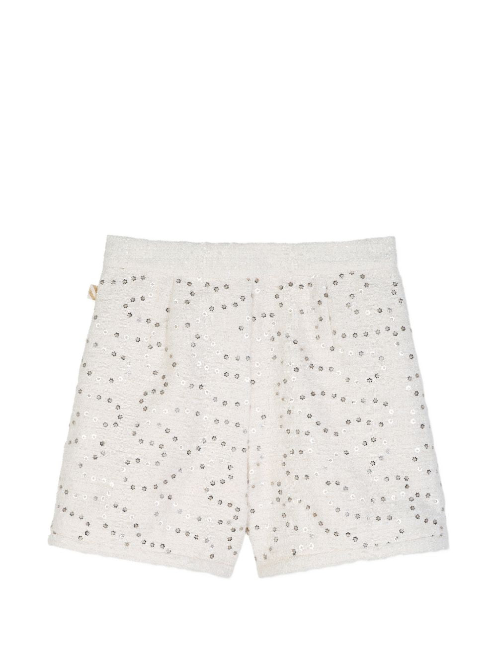 Tweed shorts ricamato con paillettes, vita regolabile con zip. U22429 121 BILLIE BLUSH KIDS 