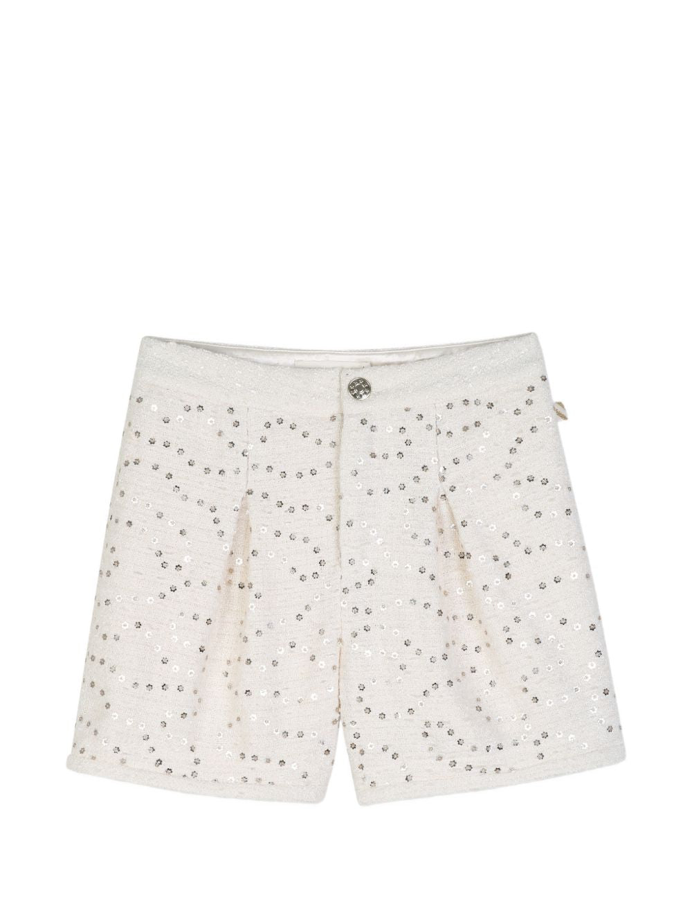 Tweed shorts ricamato con paillettes, vita regolabile con zip. U22429 121 BILLIE BLUSH KIDS 
