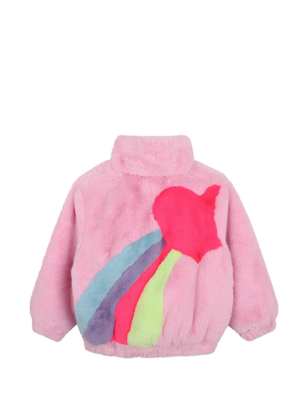 Eco-pelliccia coat, 2 tasche, eco-pelliccia illustrazione sul retro, chiusura con bottoni automatici. U22448 475 BILLIE BLUSH KIDS 