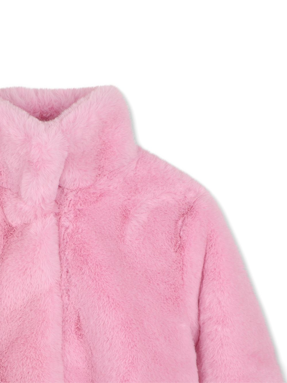 Eco-pelliccia coat, 2 tasche, eco-pelliccia illustrazione sul retro, chiusura con bottoni automatici. U22448 475 BILLIE BLUSH KIDS 
