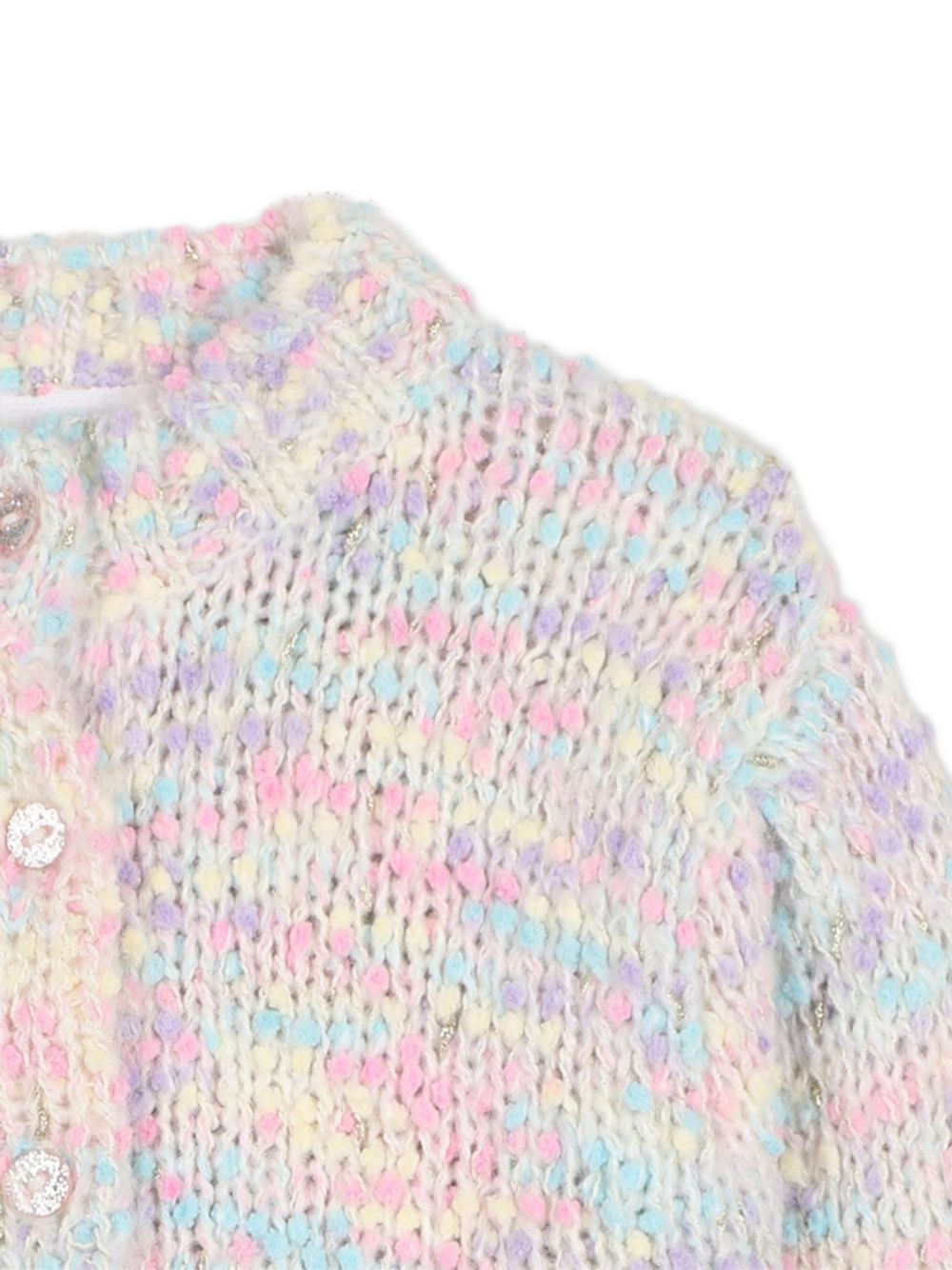 Cardigan in maglia, filato fantasia, chiusura con bottoni sul davanti. U22457 Z41 BILLIE BLUSH KIDS 