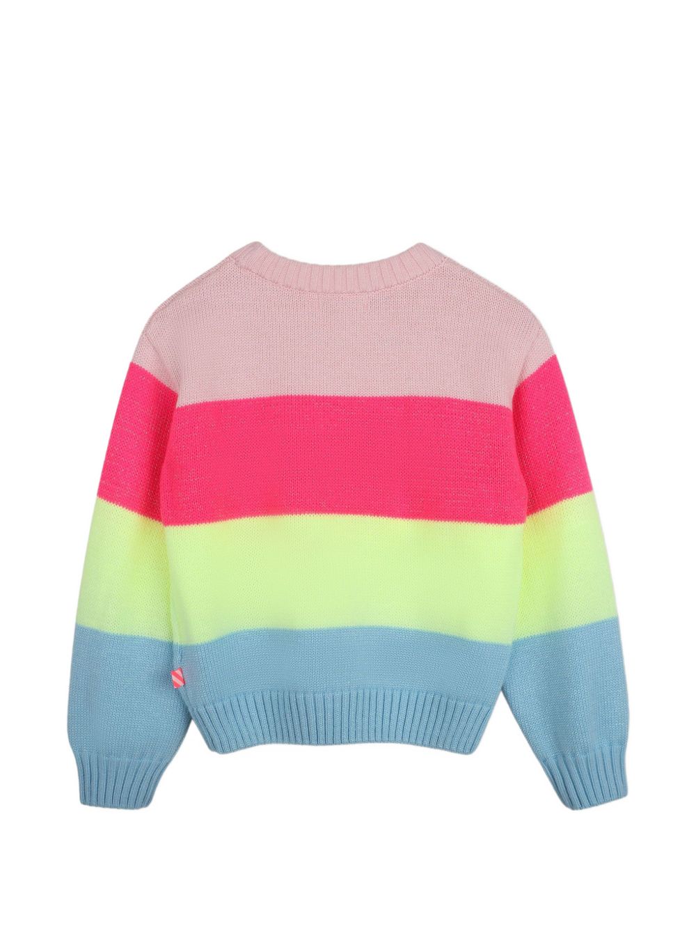 A righe maglione in maglia, ricamato con paillettes trasparenti lucide sul davanti. U22469 Z41 BILLIE BLUSH KIDS 
