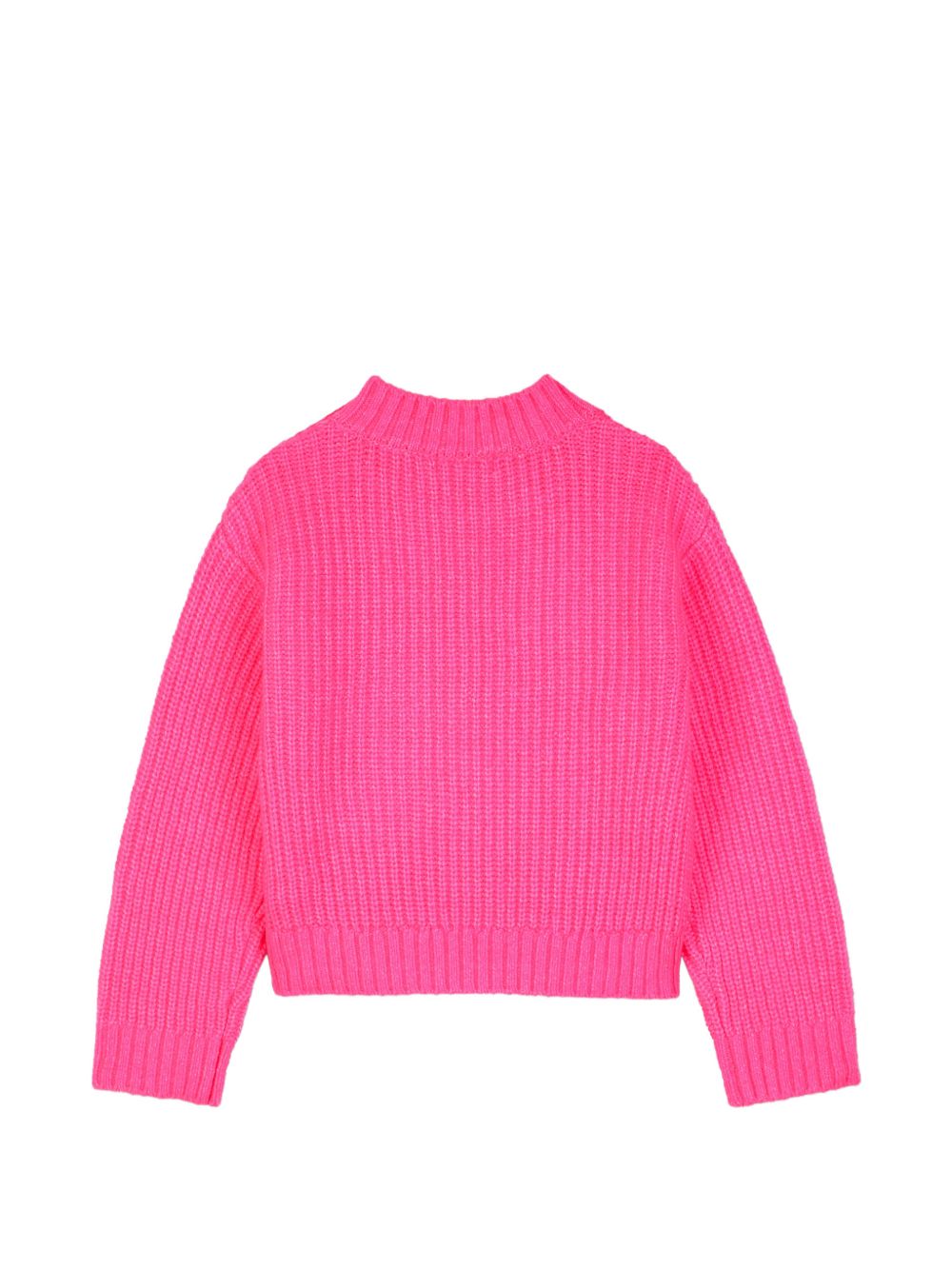 Maglione in maglia con righe di paillettes ricamate between ribs sul davanti. U22561 47A BILLIE BLUSH KIDS 