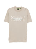 T-shirt con auto beige