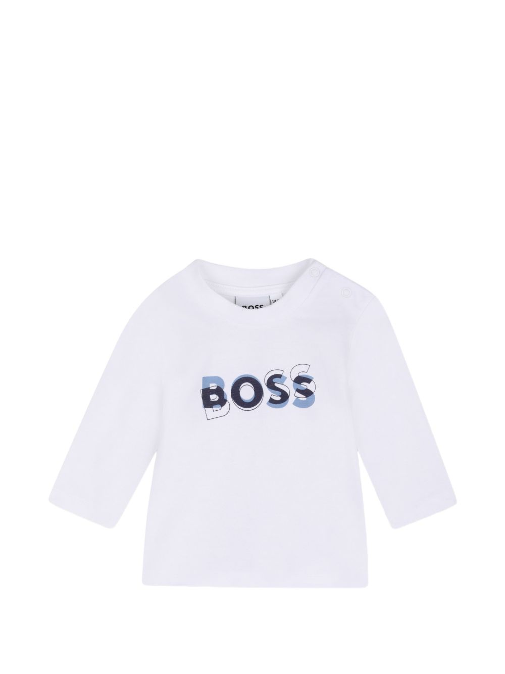 Cardigan, pantaloni e t-shirt set. Cardigan e pantaloni in brushed organic cotton e elastane fleece, elastico collar, hem, vita, polsini e ankles, con cappuccio cardigan con zip chiusura, rounded piped cutout sul chest, boss logo printed sul chest, w J53307 849 BOSS KIDSWEAR 