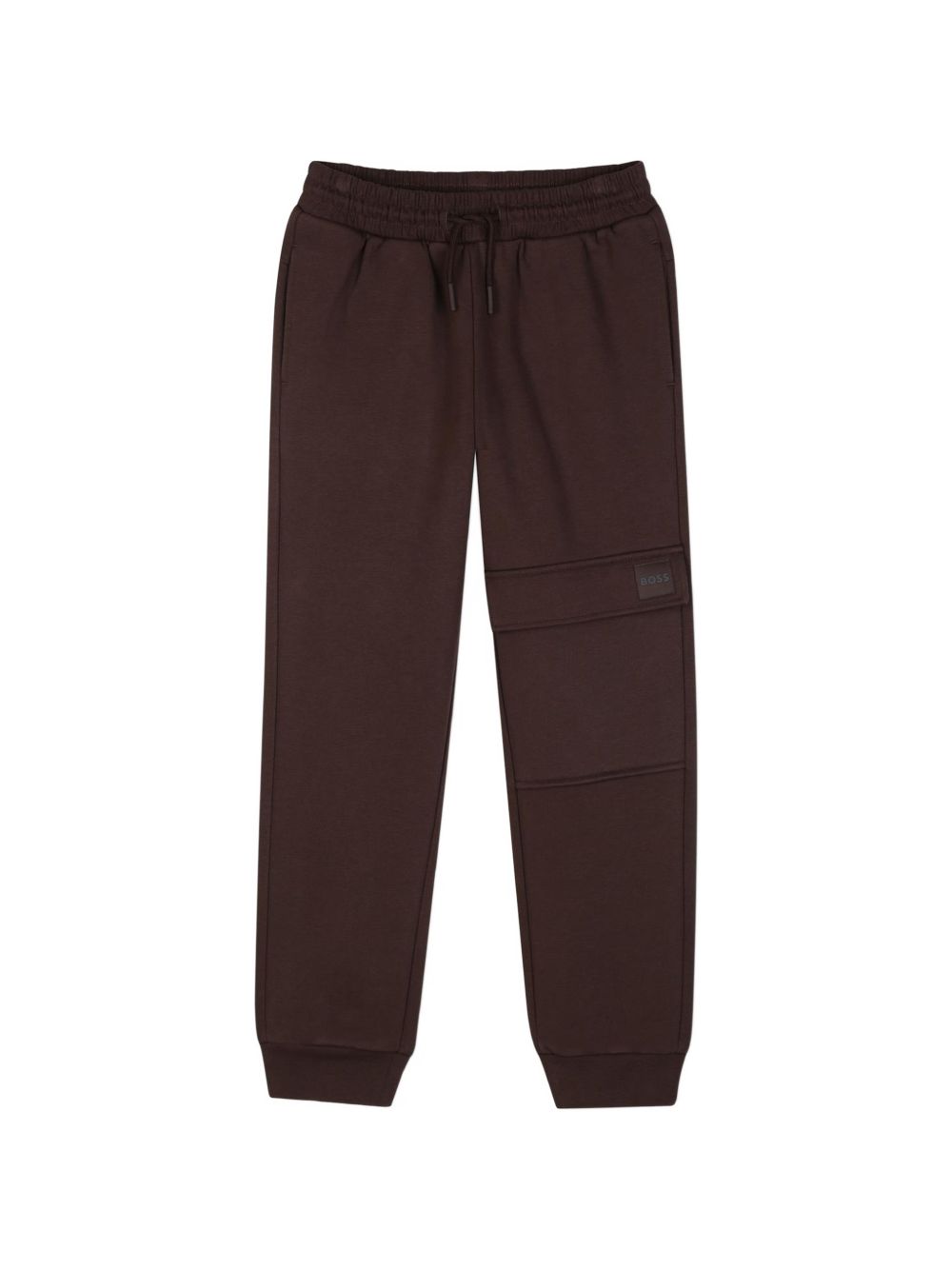 Fleece pantaloni. Vita elastica con coulisse. Two side tasche. Flap tasca sul knee. Boss label in hd sul tasca flap. One flap tasca al retro con a raiser below fascia in vita. Large fit. J53352 343 BOSS KIDSWEAR 