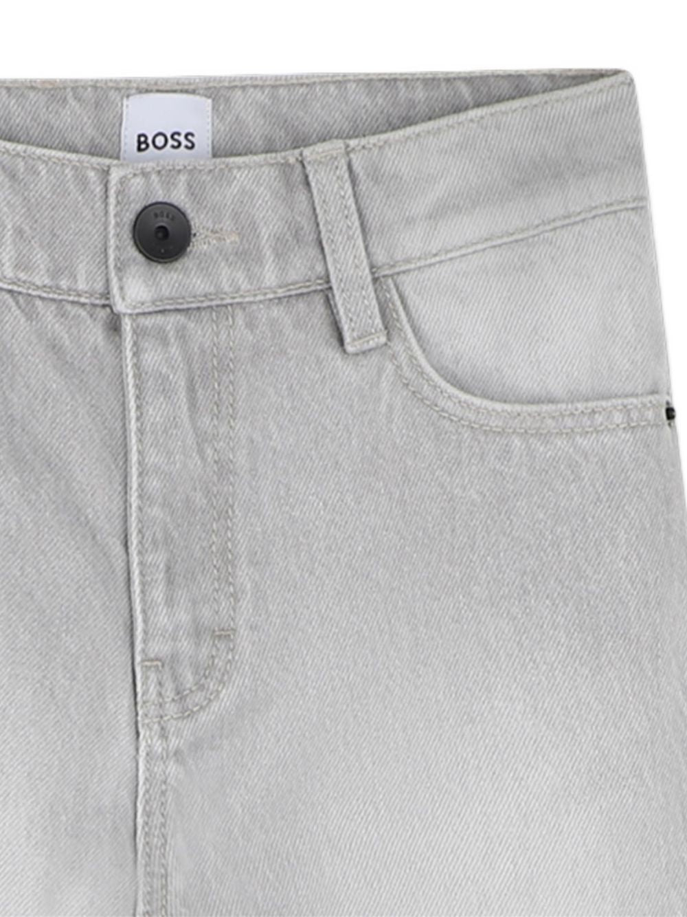 Pantaloni in denim. 2 davanti tasche, 2 retro tasche. Rivet on davanti tasche. Double b rivet on retro tasca. Boss label on retro fascia in vita. Boss raised logo. Vestibilità morbida J53354 ZB6 BOSS KIDSWEAR 