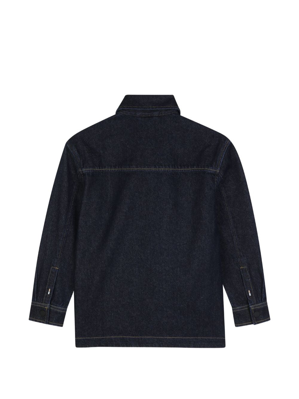 Long-sleeved denim shirt. Chiusura con bottoni. Davanti tasca con boss logo sul tasca. J53362 Z35 BOSS KIDSWEAR 