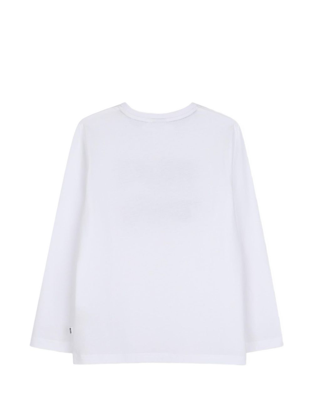 Long-sleeved jersey t-shirt con reworked logo centered on chest. J53406 10P BOSS KIDSWEAR 