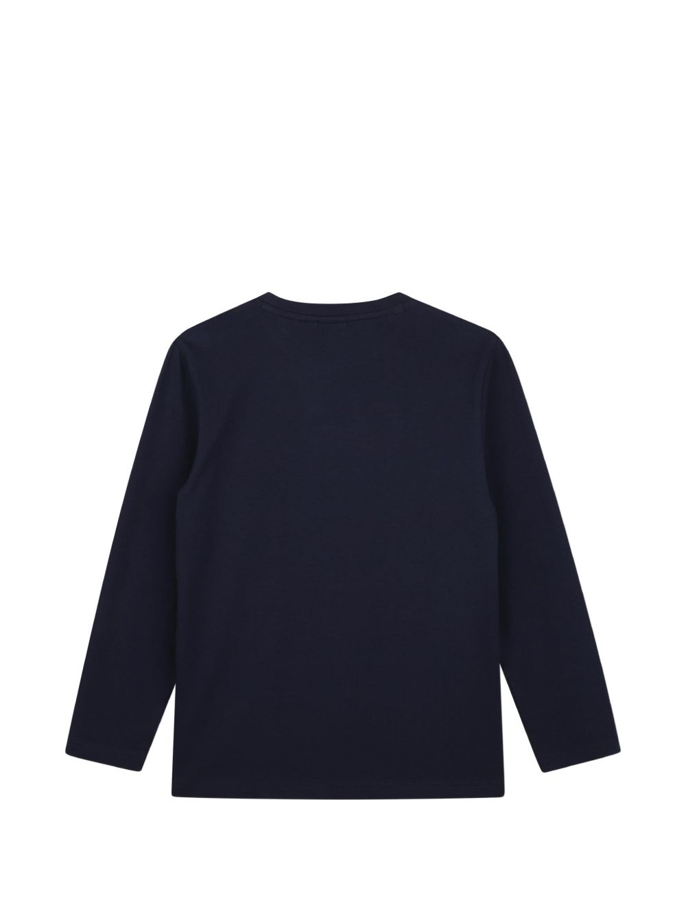 Long-sleeved t-shirt in jersey, cotton. Boss woven label centered on chest. J53408 849 BOSS KIDSWEAR 