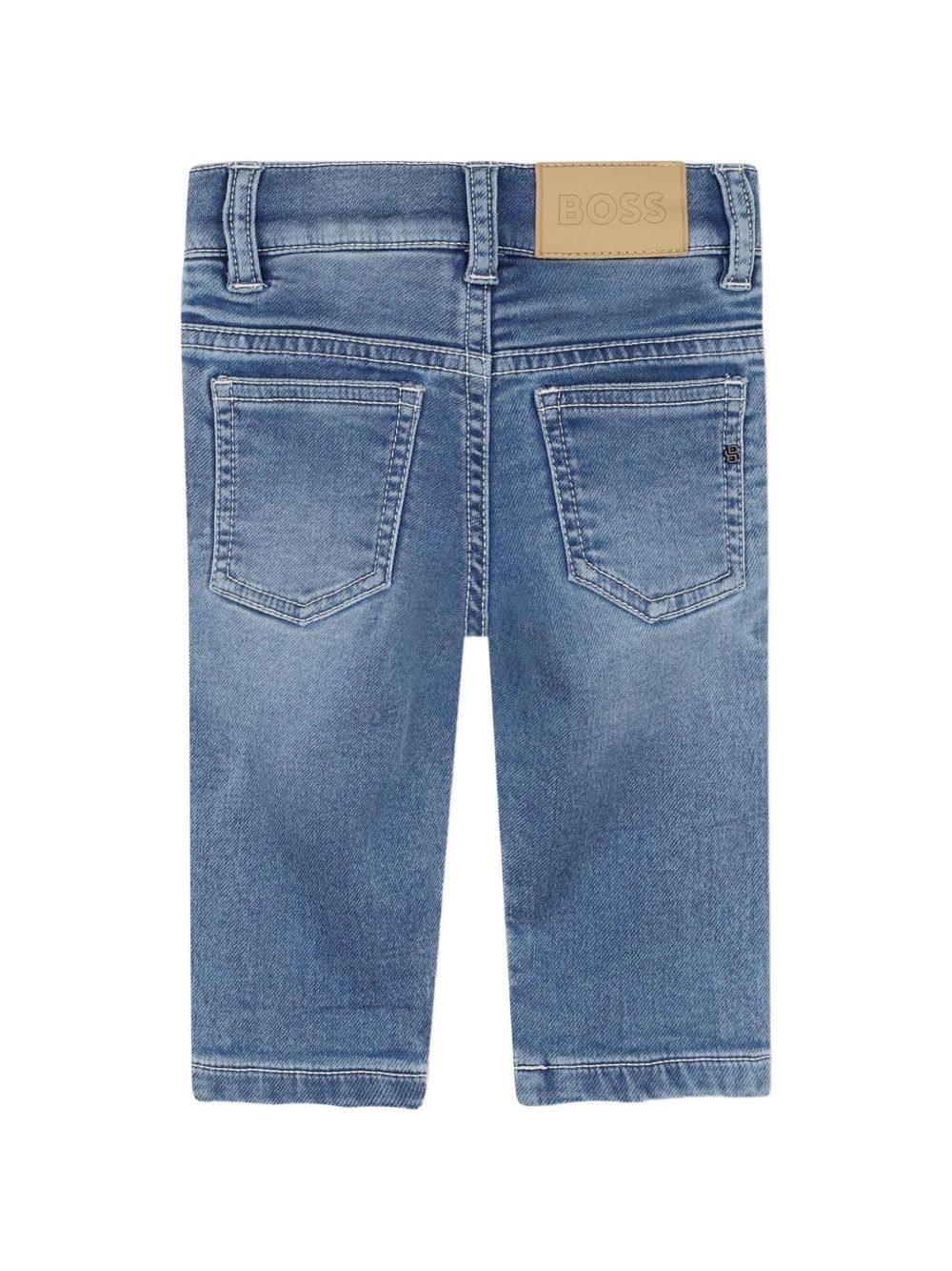 Denim pantaloni in maglia. 3 davanti tasche. 2 retro tasche. Double b rivet sul retro tasca. Boss label sul retro fascia in vita. J53474 Z18 BOSS KIDSWEAR 