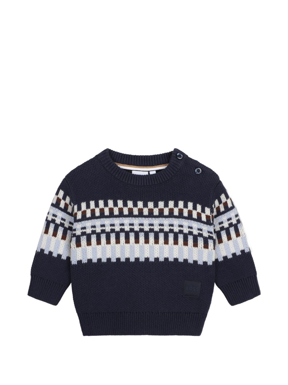 In maglia felpa. Colored ribbing. Tone-on-tone boss badge in hd. Raiser boss. J53487 849 BOSS KIDSWEAR 