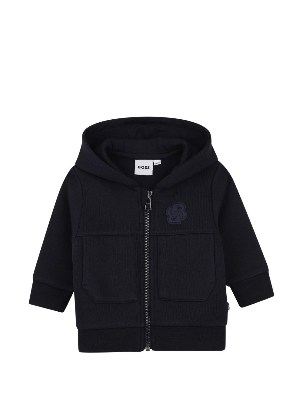 Brushed fleece jogging set. Con cappuccio cardigan con chiusura con zip. 2 davanti tasche. Double b ricamato sul chest. Jogging pantaloni con vita elastica e coulisse. 2 side tasche. Boss raiser. J53512 849 BOSS KIDSWEAR 