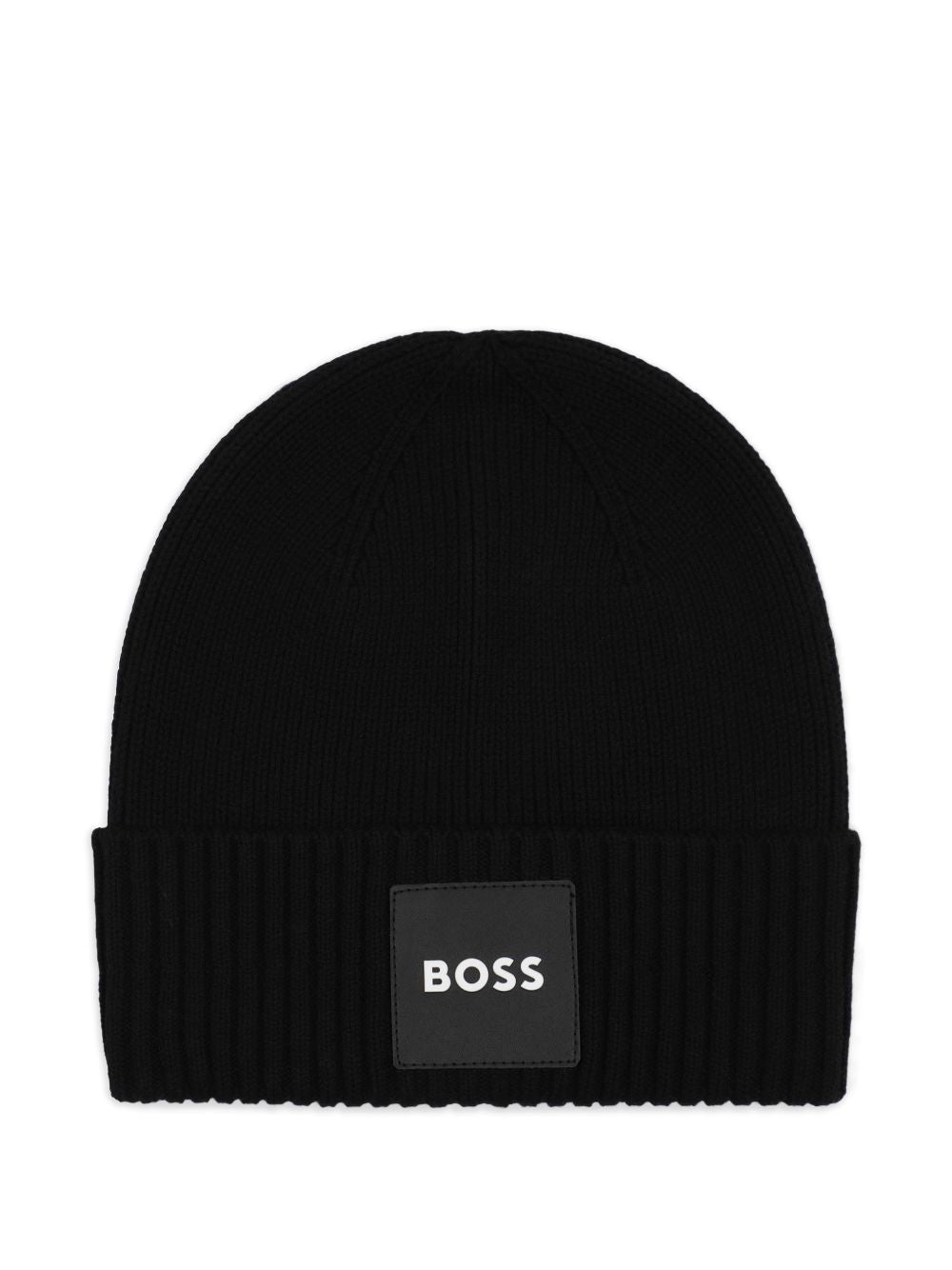 Knit beanie con branded badge. Mainly made in cotton, co/pa. Matched snood j53590 J53583 09B BOSS KIDSWEAR 