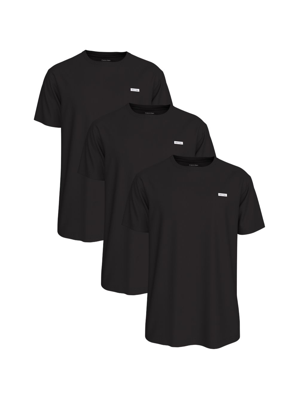 T-shirt con logo nera, confezione da tre LV00NB4733 UB1 CALVIN KLEIN 