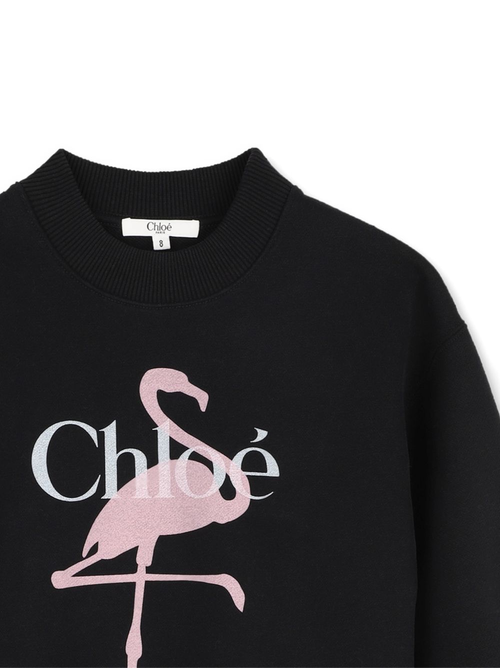 Sweat-shirt in cotone garzato, containing cotton from organic farming, fantasia illusration branded con chloé logo printed on davanti. C21286 09B CHLOE KIDS 