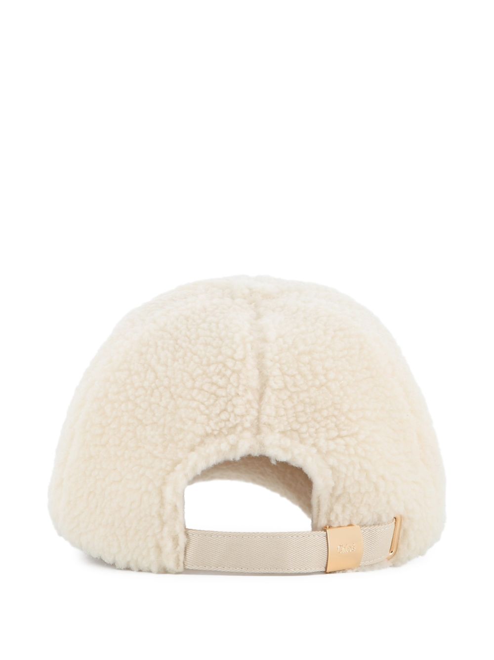 Faux shearling cap, con chloé metal plate on davanti, regolabile con buckle on retro. C21312 P02 CHLOE KIDS 