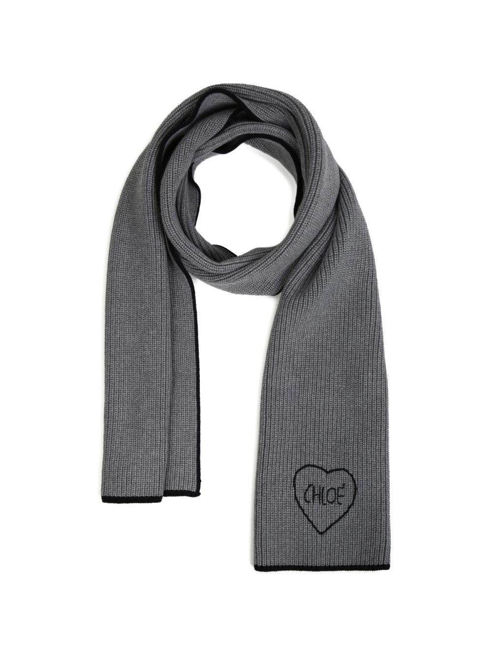 Scarf, containing cotton from organic farming e wool, con chloé logo ricamato on davanti. Dimensions: size 1 : 20x140cm / size 2 : 22x180cm. C21313 A46 CHLOE KIDS 