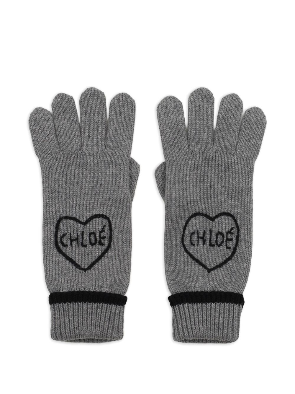 Gloves, containing cotton from organic farming e wool, con chloé logo ricamato on davanti. C21315 A46 CHLOE KIDS 
