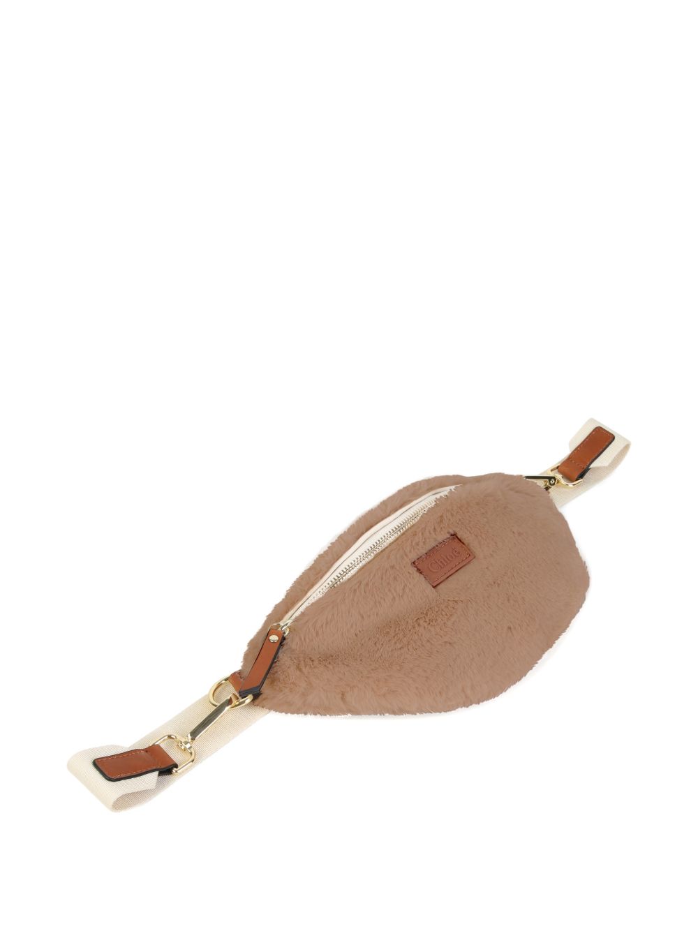Faux-fur bumbag, con interchangeable chloé branded grosgrain strap, chloé silicone badge on davanti, cotton twill fodera, zipped chiusura, strap pieces, zip pullers e inside label in goat leather. Dimensions: w23xh13xd6cm. Strap length: 65cm. C21324 31F CHLOE KIDS 