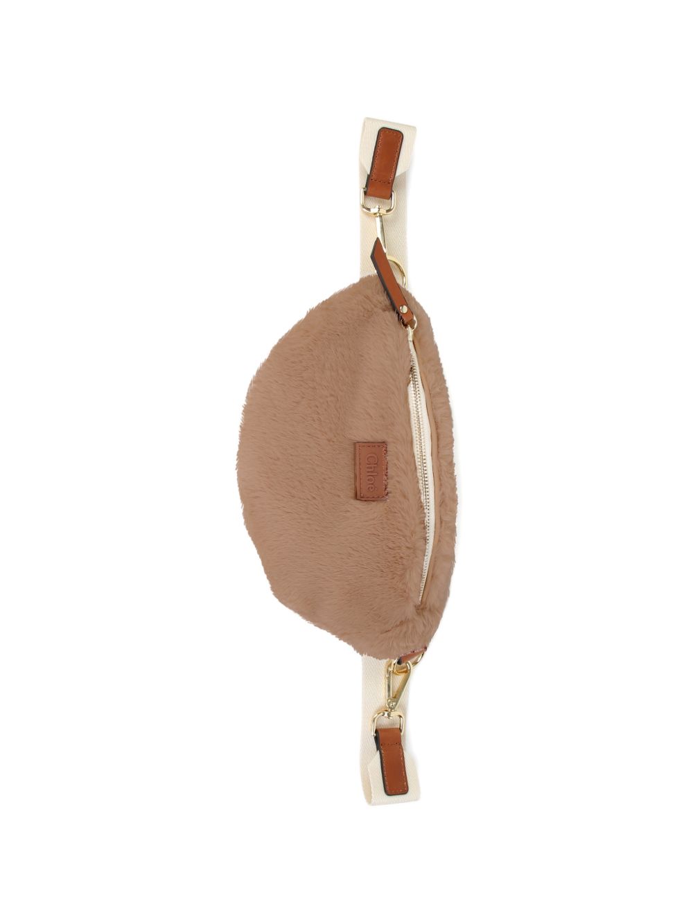 Faux-fur bumbag, con interchangeable chloé branded grosgrain strap, chloé silicone badge on davanti, cotton twill fodera, zipped chiusura, strap pieces, zip pullers e inside label in goat leather. Dimensions: w23xh13xd6cm. Strap length: 65cm. C21324 31F CHLOE KIDS 