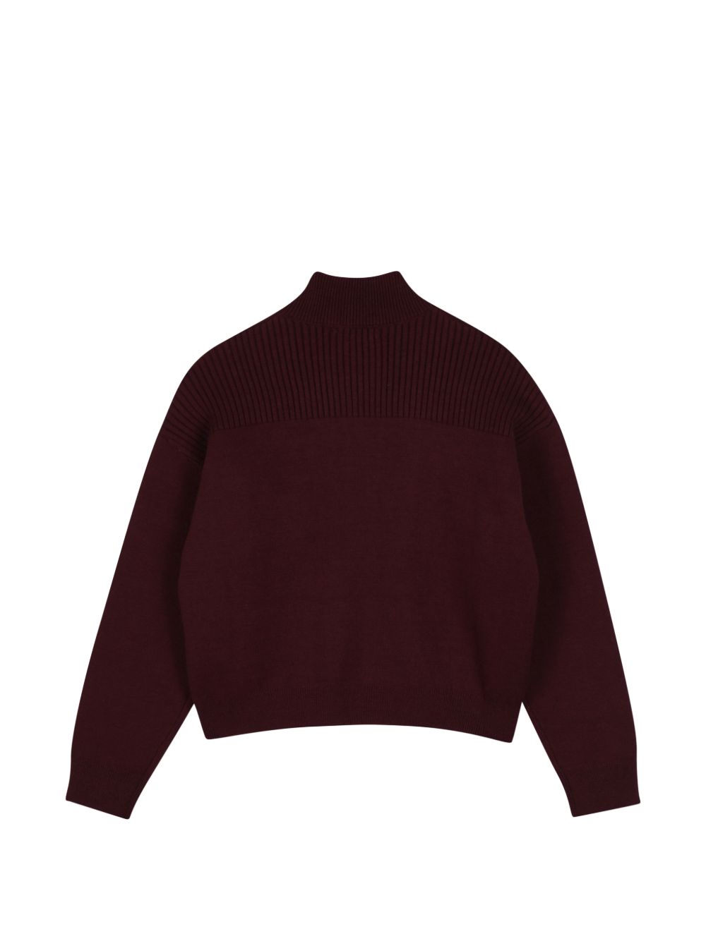 High collar in maglia felpa 80% containing cotton from organic farming 20% cashmere filato, chloé gold metal plate on davanti. C21399 94E CHLOE KIDS 