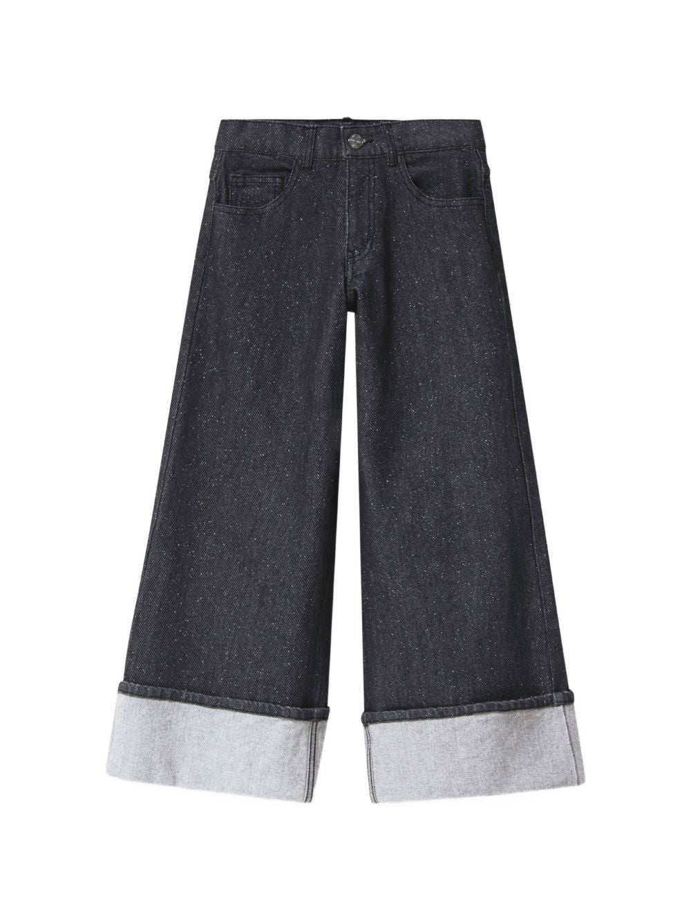 5 tasche pantaloni in denim in 98% cotton, 2% elastane con silver detail. Button chiusura at vita. Vita regolabile con buttons until 10 years. Dkny label al retro. Turn-up al fondo of legs. D62783 Z11 DKNY KIDS 