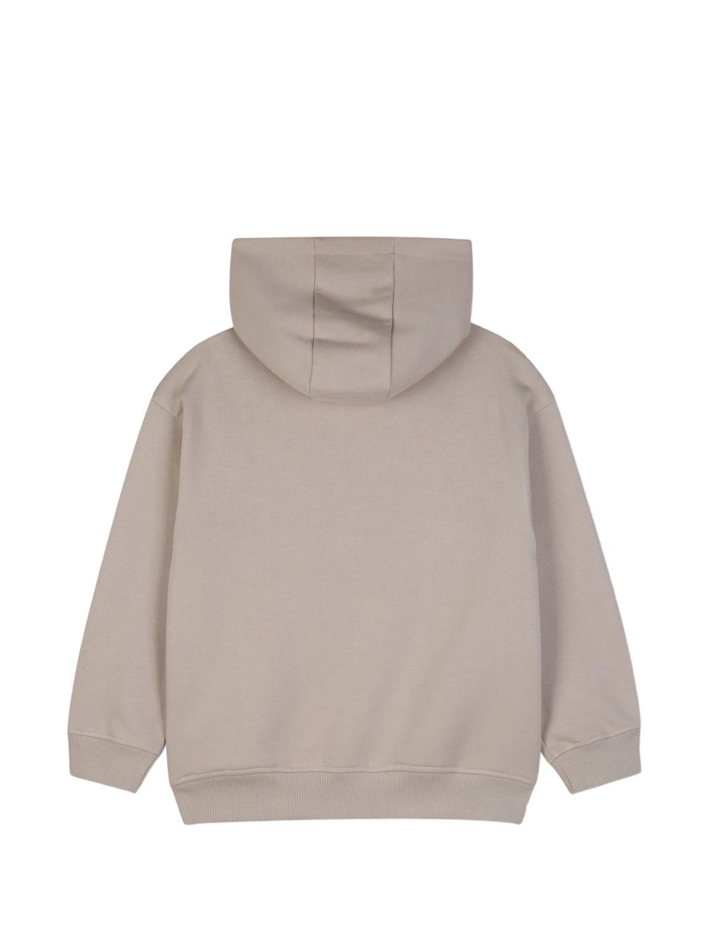 Cotone garzato con cappuccio sweatshirt in 60% cotton 40% polyester. 1 davanti tasca e zipped collar. Printed patches sul davanti. D62872 275 DKNY KIDS 