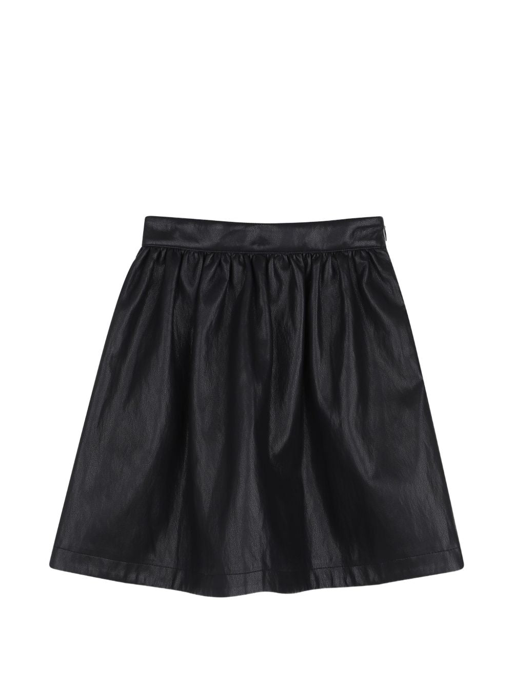 Faux leather gonna in 55% polyurethane, 45% polyester. Zipped chiusura sul side. Pleats e dkny label sul davanti. D62890 09B DKNY KIDS 