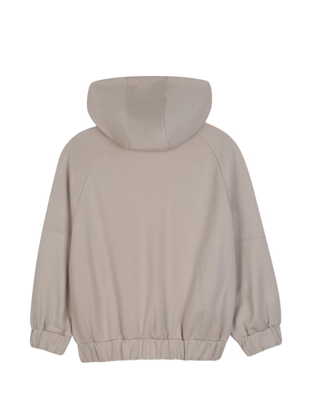 Loose con cappuccio cardigan in light milano, 62% viscose, 33% polyamide, 5% elastane. Strass at davanti tasche. Zipped chiusura. D62902 275 DKNY KIDS 