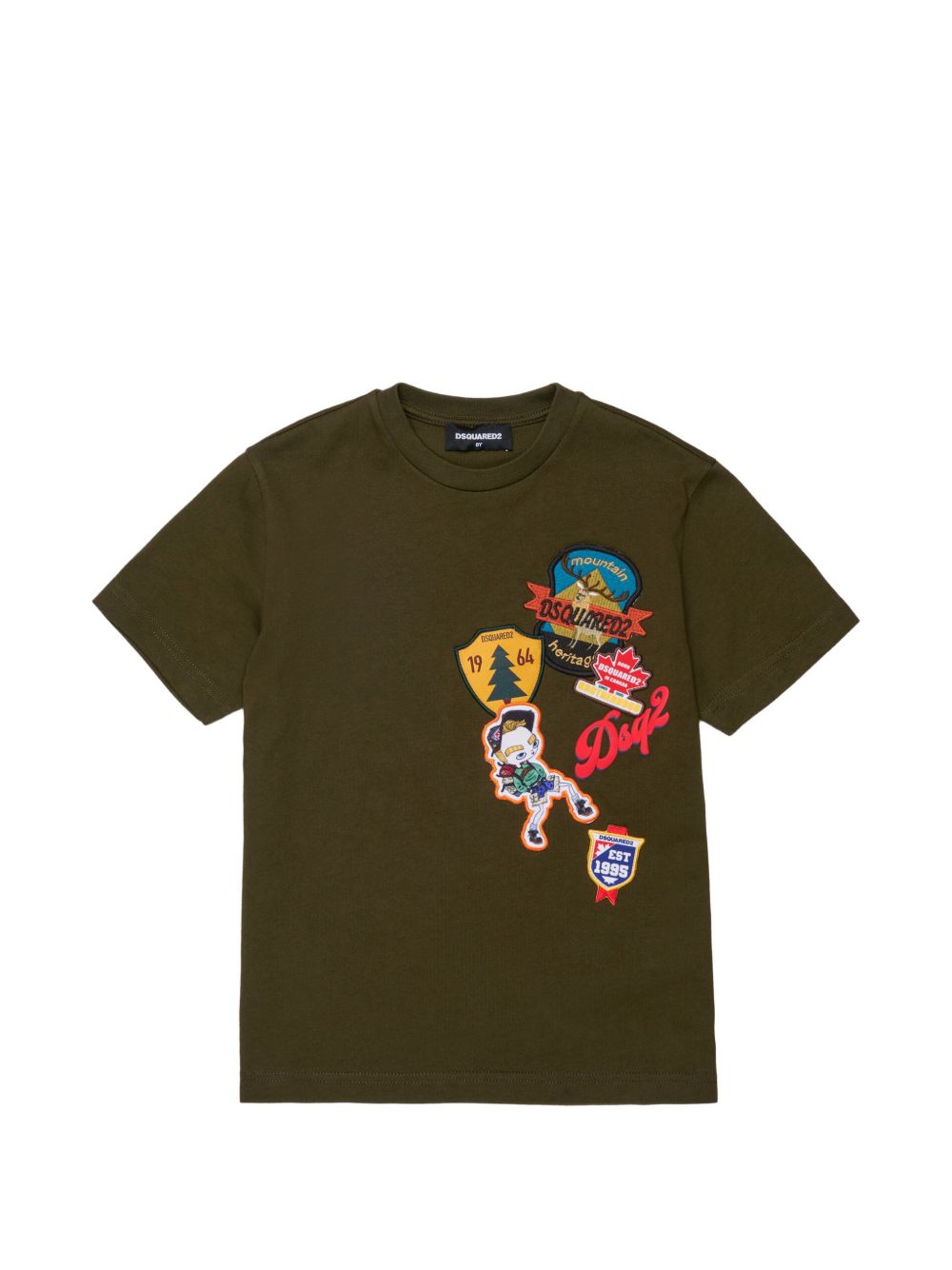 T-shirt Tarmac Green DQ3399D0AIT DQ558 DSQUARED KIDS 